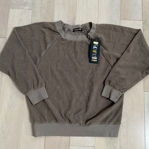 Suzie Kondi French terry Mouse raglan sleeve Top